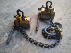 Dual Magnetic Lifters, 100kgs Rating Each, NO VAT, NO RESERVE