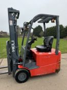 2018 Heli 1.5 FB315 Tonne Electric Forklift Truck Complete With Charger, 3 Wheeler