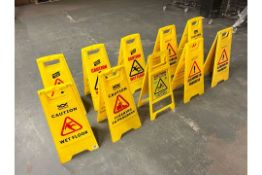 10 x Assorted Wet Floor Signs - No Reserve