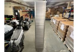 6 x (200cm x 40cm) Slat Wall - Silver - No Reserve