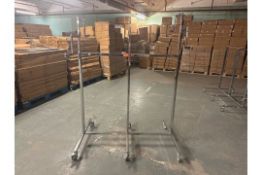 Pair Of Chrome 6 Arm Merchandising Rails