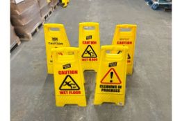 5 x Assorted Wet Floor Signs - No Reserve