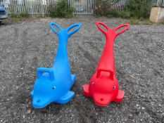 Ice Rink Dolphin Ride Supports x2