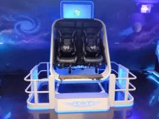 Movie Power 360 Degree 2-Person Twin Seat VR Roller Coaster Simulator Cost New £30,000