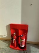 Set of Co2 Fire Extinguisher & Foam Fire Extinguisher On Stand, *No Reserve*