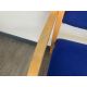 5 Wooden Frame Blue Fabric Chairs - No Reserve - Image 9 of 9