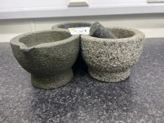 Triple Pestle & Mortar Set - No Reserve
