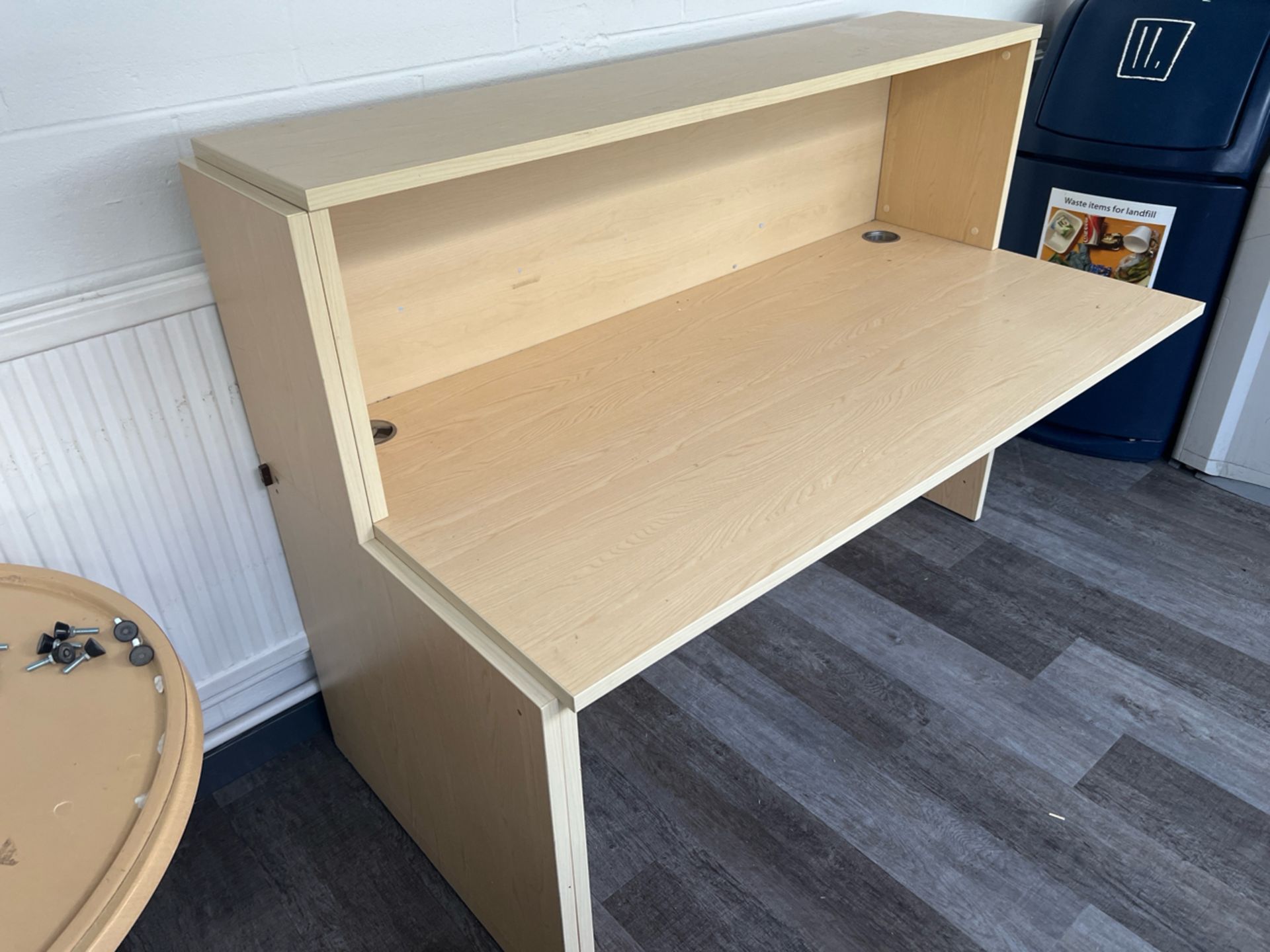 Straight Wooden Desk - No Reserve - Image 3 of 4