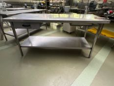 Commercial Grade Kitchen Preparation Table With Can Opener - No Reserve