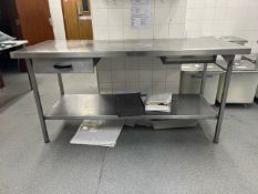 Commercial Steel Preparation Table - No Reserve