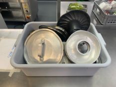 Bucket Of Assorted Pans And Bread Moulds - No Reserve