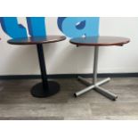 2 Dark Wooden Tables - No Reserve