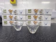 36 Glass Dessert Bowls - No Reserve