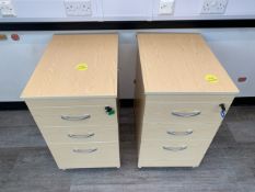 Pair Of Office 3 Tier Pedestal - No Reserve