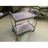 Two Tier Trolley With Removable Shelves - No Reserve