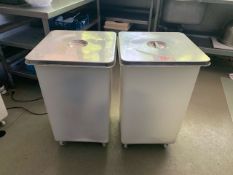 Pair Of Mobile Ingredient Bins - No Reserve