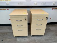 Pair Of Office 3 Tier Pedestal - No Reserve