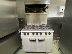 Falcon Commercial Grade 6 Ring Burner With Overhead Grill