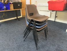 5 Assorted Stackable Plastic Chairs - No Reserve