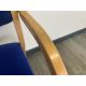 5 Wooden Frame Blue Fabric Chairs - No Reserve - Image 7 of 9