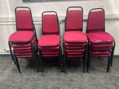 22 Red Fabric Chairs - No Reserve