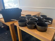 Crate of 12 Assorted Cooking Pans - No Reserve