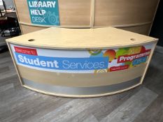 Curved Wooden Desk - No Reseve