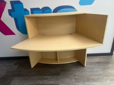 Curved Wooden Desk - No Reserve