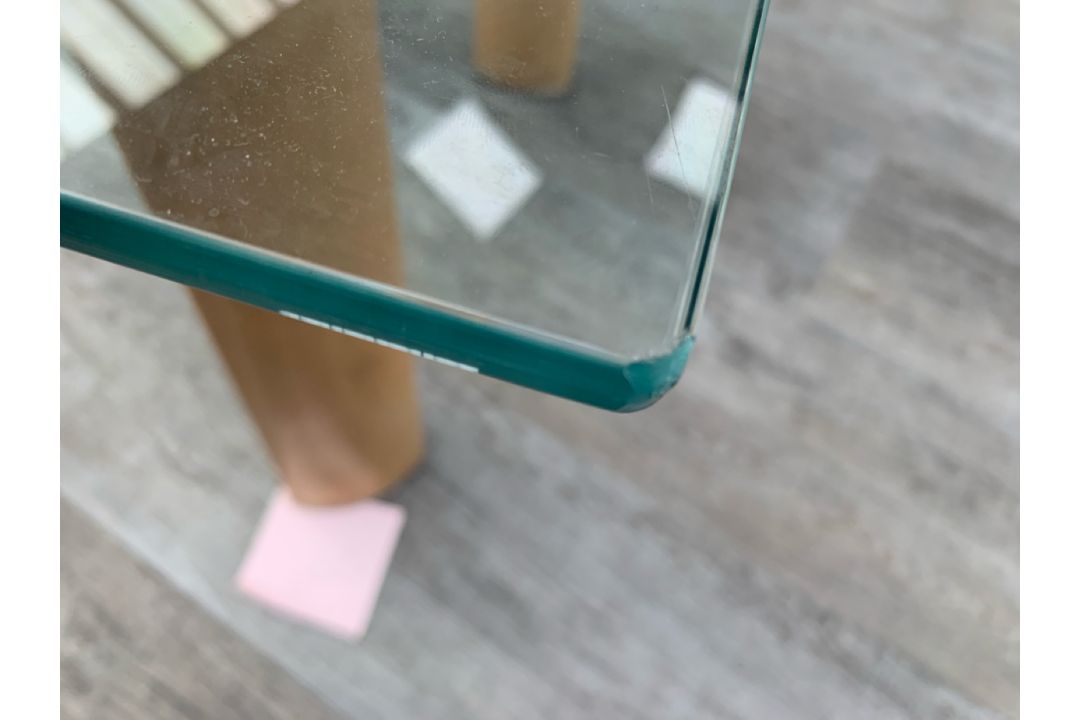 Square Glass Top Wooden Legged Coffee Table - No Reserve - Image 5 of 5