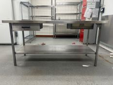 Commercial Steel Preparation Table - No Reserve