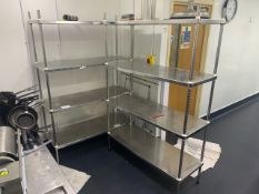 Pair Of 4 Tier Stainless Steel Shelves - No Reserve
