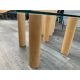 Square Glass Top Wooden Legged Coffee Table - No Reserve - Image 2 of 5