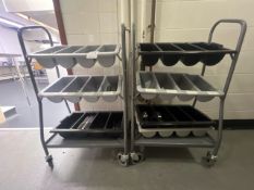 2 x Cutlery Trolleys - No Reserve