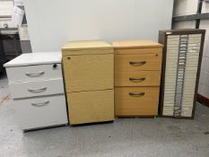 Collection Of 4 Pedestal Cabinets - No Reserve