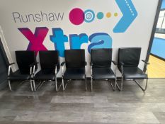 5 x Faux Leather Office Chairs - No Reserve