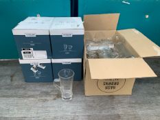 Tall Glass Coffee Cups 33cl - No Reserve