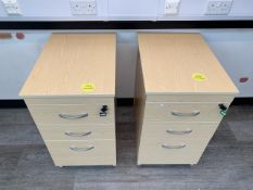 Pair Of Office 3 Tier Pedestal - No Reserve