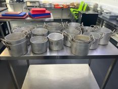 Set of 22 Commercial Grade Cooking Pots - No Reserve