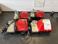4 x Weller WHS40, 40 Watt Volt Temperature Controlled Soldering Stations, No Reserve