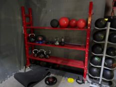 Red Metal Storage Shelf