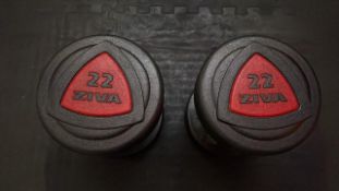 Ziva 22kg Dumbbells x2