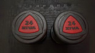 Ziva 24kg Dumbbells x2