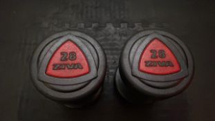 Ziva 28kg Dumbbells x2