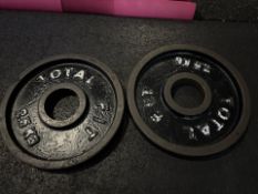 Metal 2.5kg Plates x6