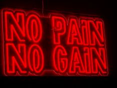 No Pain No Gain Neon Sign