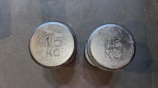 15kg Dumbbells x2