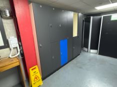 Bank Of Wooden Lockers