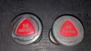 Ziva 14kg Dumbbells x2
