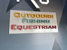 Outdoor Fishing Equestrian Wall Sign- No Reserve