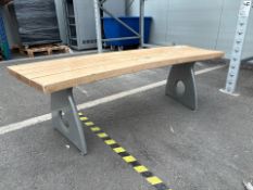 Curved Wooden Bench Seat-No Reserve